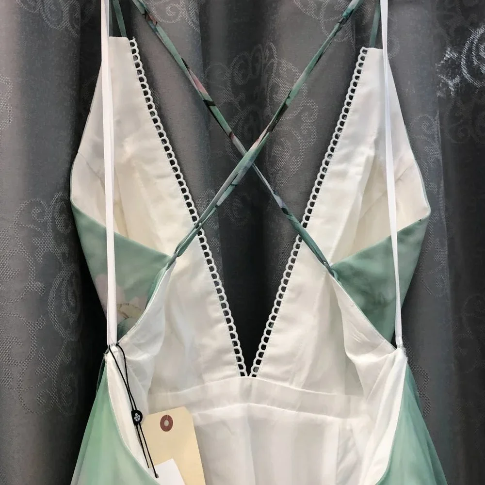 Alyce Sleek Sexy Prom Dress, BACKLESS Size 14, Aline Leg Slit Bridesmaid Formal - Picture 13 of 15